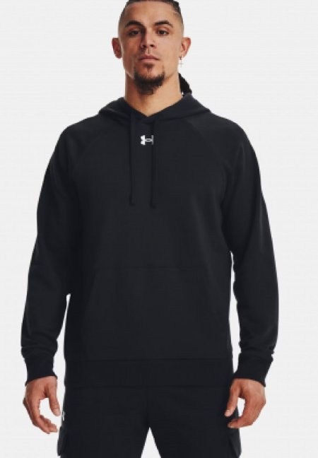 Under Armour Men's UA Rival Fleece Hoodie- هودي اندر ارمور ريفال فليس للرجال لون أسود